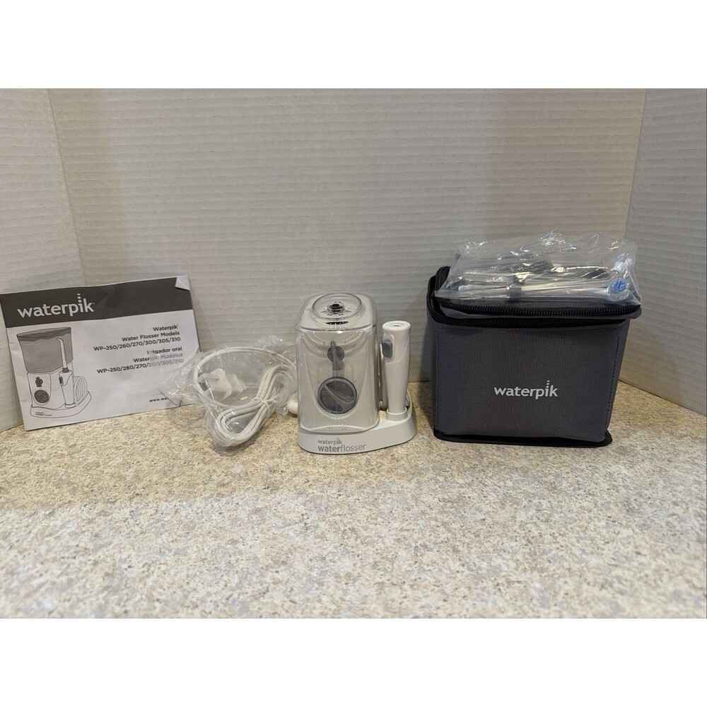 NEW Waterpik Water Flosser WP-310W Compact Travel Case Open Box